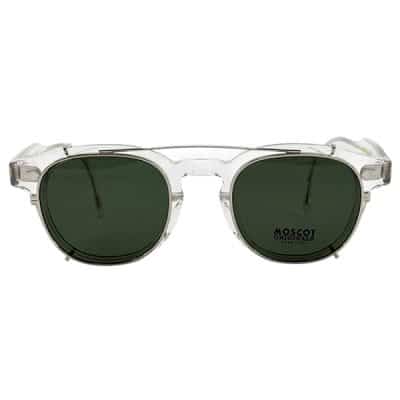 عینک کاوردار موسکات دسته‌عصایی شفاف Moscot Lemtosh