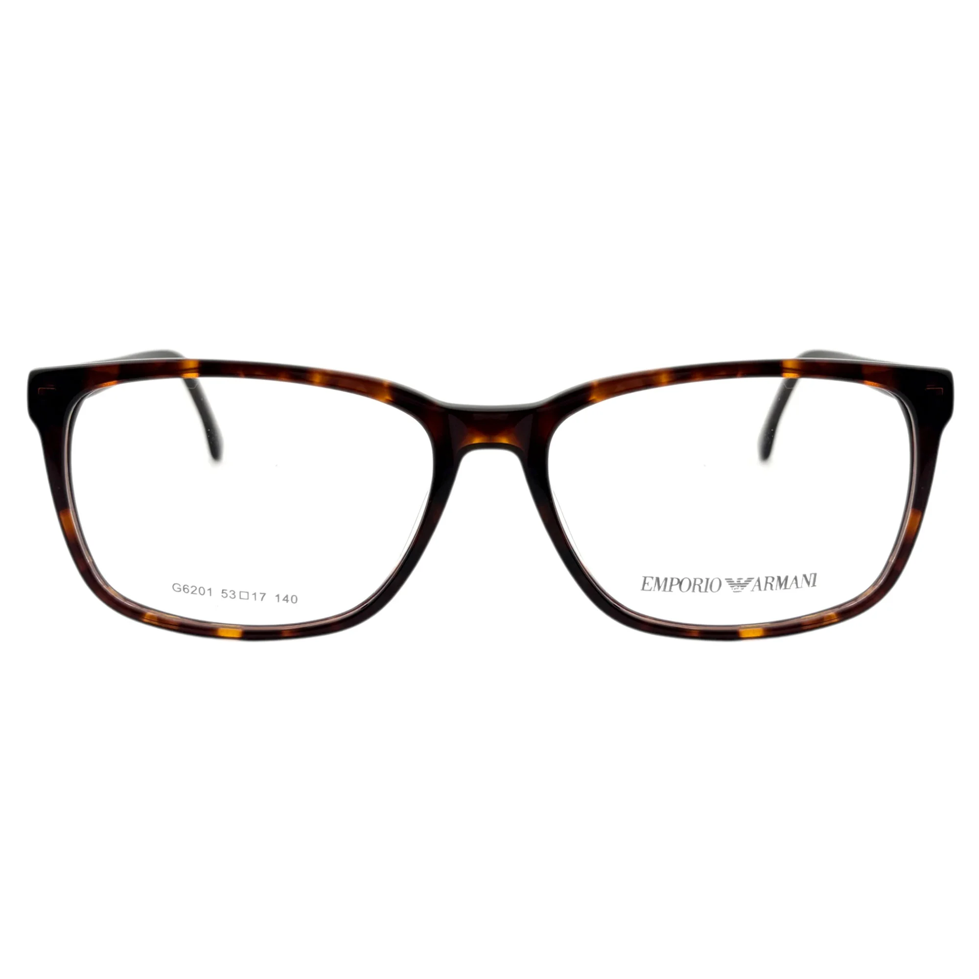 EMPORIO ARMANI g6201 havanaa نمای روبروی عینک طبی مستطیل زنانه لاکپشتی امپریو آرمانی EMPORIO ARMANI