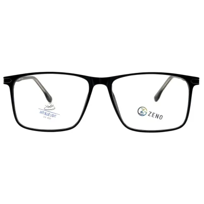 نمای روبروی عینک طبی مستطیل مشکی زنو Zeno 8309 c1