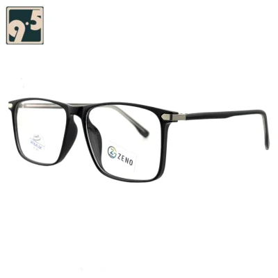نمای سه رخ عینک طبی مستطیل مشکی زنو Zeno 8309 c1