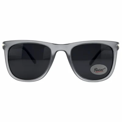 نمای روبروی عینک آفتابی پرسول طوسی مات Persol gray p27681