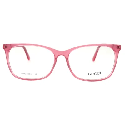 نمای روبروی عینک طبی رنگ صورتی گوچی GUCCI