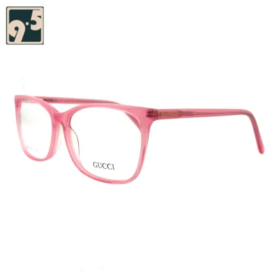 نمای سه رخ عینک طبی رنگ صورتی گوچی GUCCI