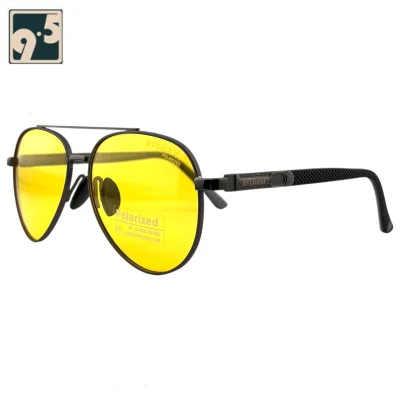 نمای سه رخ عینک شب خلبانی مردانه بولگاری BVLGARI P5837